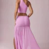 Asymetryczna spódnica maxi Romy z marszczeniami w kolorze Pink Orchid Asymetryczna spódnica maxi Romy z marszczeniami w kolorze Pink Orchid