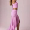 Asymetryczna spódnica maxi Romy z marszczeniami w kolorze Pink Orchid Asymetryczna spódnica maxi Romy z marszczeniami w kolorze Pink Orchid