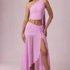 Asymetryczna spódnica maxi Romy z marszczeniami w kolorze Pink Orchid Asymetryczna spódnica maxi Romy z marszczeniami w kolorze Pink Orchid