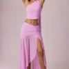 Asymetryczna spódnica maxi Romy z marszczeniami w kolorze Pink Orchid Asymetryczna spódnica maxi Romy z marszczeniami w kolorze Pink Orchid