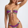 Azure By Oh Polly Moda kąpielowa Multiway Bikini Top w wielobarwnym nadruku Azure By Oh Polly Moda kąpielowa Multiway Bikini Top w wielobarwnym nadruku