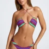 Azure By Oh Polly Moda kąpielowa Multiway Bikini Top w wielobarwnym nadruku Azure By Oh Polly Moda kąpielowa Multiway Bikini Top w wielobarwnym nadruku