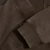 Bawełniana bluza z krótkim rękawem z dzianiny dżersejowej z efektem sprania kwasem w kolorze brązowym Bawełniana bluza z krótkim rękawem z dzianiny dżersejowej z efektem sprania kwasem w kolorze brązowym