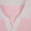 Bawełniany sweter oversize z dekoltem w serek w kolorze pudrowego różu Bawełniany sweter oversize z dekoltem w serek w kolorze pudrowego różu
