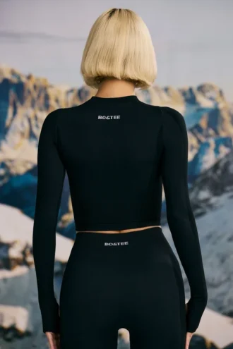 Bezszwowa koszulka termoaktywna Super Sculpt w kolorze czarnym Bezszwowa koszulka termoaktywna Super Sculpt w kolorze czarnym