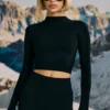 Bezszwowa koszulka termoaktywna Super Sculpt w kolorze czarnym Bezszwowa koszulka termoaktywna Super Sculpt w kolorze czarnym