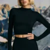 Bezszwowa koszulka termoaktywna Super Sculpt w kolorze czarnym Bezszwowa koszulka termoaktywna Super Sculpt w kolorze czarnym
