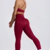 Bezszwowe legginsy Super Sculpt w kolorze bordowym