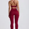 Bezszwowe legginsy Super Sculpt w kolorze bordowym