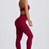Bezszwowe legginsy Super Sculpt w kolorze bordowym