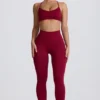 Bezszwowe legginsy Super Sculpt w kolorze bordowym