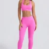 Bezszwowe legginsy Super Sculpt w kolorze cukrowego różu Bezszwowe legginsy Super Sculpt w kolorze cukrowego różu