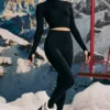 Bezszwowe legginsy Super Sculpt w kolorze czarnym