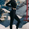 Bezszwowe legginsy Super Sculpt w kolorze czarnym