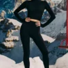 Bezszwowe legginsy Super Sculpt w kolorze czarnym