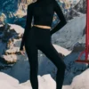 Bezszwowe legginsy Super Sculpt w kolorze czarnym