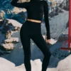 Bezszwowe legginsy Super Sculpt w kolorze czarnym