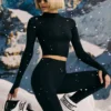 Bezszwowe legginsy Super Sculpt w kolorze czarnym