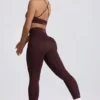 Bezszwowe legginsy Super Sculpt w kolorze czekoladowym