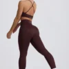 Bezszwowe legginsy Super Sculpt w kolorze czekoladowym