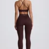 Bezszwowe legginsy Super Sculpt w kolorze czekoladowym