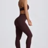 Bezszwowe legginsy Super Sculpt w kolorze czekoladowym