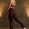 Bezszwowe legginsy Super Sculpt w kolorze czekoladowym