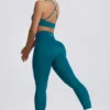 Bezszwowe legginsy Super Sculpt w kolorze turkusowym