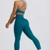 Bezszwowe legginsy Super Sculpt w kolorze turkusowym