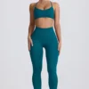 Bezszwowe legginsy Super Sculpt w kolorze turkusowym