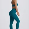 Bezszwowe legginsy Super Sculpt w kolorze turkusowym