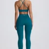 Bezszwowe legginsy Super Sculpt w kolorze turkusowym