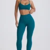 Bezszwowe legginsy Super Sculpt w kolorze turkusowym