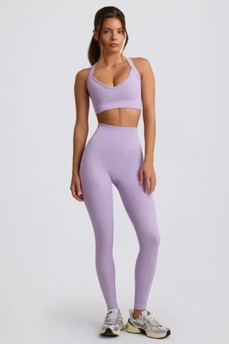 Bezszwowe legginsy Super Sculpt z wysokim stanem w kolorze delikatnego bzu