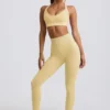 Bezszwowe legginsy Super Sculpt z wysokim stanem w kolorze maślanożółtym