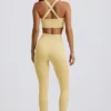 Bezszwowe legginsy Super Sculpt z wysokim stanem w kolorze maślanożółtym