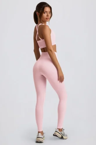 Bezszwowe legginsy z wysokim stanem Super Sculpt w kolorze pudrowego różu
