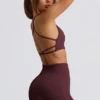 Bezszwowe mini szorty Super Sculpt w kolorze bordowym Bezszwowe mini szorty Super Sculpt w kolorze bordowym