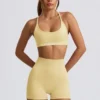 Bezszwowe mini szorty Super Sculpt w kolorze maślanożółtym Bezszwowe mini szorty Super Sculpt w kolorze maślanożółtym