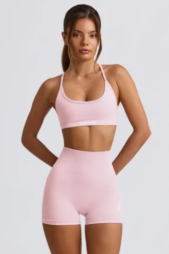 Bezszwowe mini szorty Super Sculpt w kolorze pudrowego różu Bezszwowe mini szorty Super Sculpt w kolorze pudrowego różu