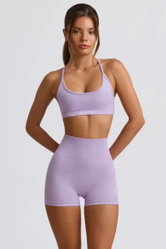 Bezszwowe mini szorty Super Sculpt w kolorze Soft Lilac Bezszwowe mini szorty Super Sculpt w kolorze Soft Lilac