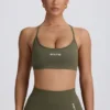 Bezszwowy biustonosz sportowy Super Sculpt bez pleców w kolorze jasnozielonym Bezszwowy biustonosz sportowy Super Sculpt bez pleców w kolorze jasnozielonym