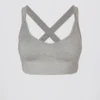 Bezszwowy biustonosz sportowy Super Sculpt z krzyżującymi się na plecach ramiączkami w kolorze szarym melanżowym Bezszwowy biustonosz sportowy Super Sculpt z krzyżującymi się na plecach ramiączkami w kolorze szarym melanżowym
