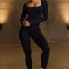 Bezszwowy kombinezon Super Sculpt w kolorze czarnym Bezszwowy kombinezon Super Sculpt w kolorze czarnym