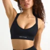 Bezszwowy stanik sportowy Super Sculpt z krzyżującymi się ramiączkami na plecach w kolorze czarnym Bezszwowy stanik sportowy Super Sculpt z krzyżującymi się ramiączkami na plecach w kolorze czarnym