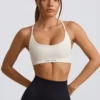Bezszwowy stanik sportowy Super Sculpt z odkrytymi plecami w kolorze białym Bezszwowy stanik sportowy Super Sculpt z odkrytymi plecami w kolorze białym