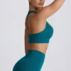 Bezszwowy stanik sportowy Super Sculpt z tyłem w kształcie litery T w kolorze turkusowym Bezszwowy stanik sportowy Super Sculpt z tyłem w kształcie litery T w kolorze turkusowym
