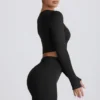 Bezszwowy top z długim rękawem Super Sculpt w kolorze czarnym Bezszwowy top z długim rękawem Super Sculpt w kolorze czarnym