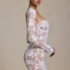 Biała sukienka mini gorsetowa Andreia z koronkowymi detalami Biała sukienka mini gorsetowa Andreia z koronkowymi detalami