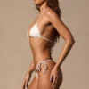 Białe doły od bikini Serina z wiązaniem z boku Białe doły od bikini Serina z wiązaniem z boku